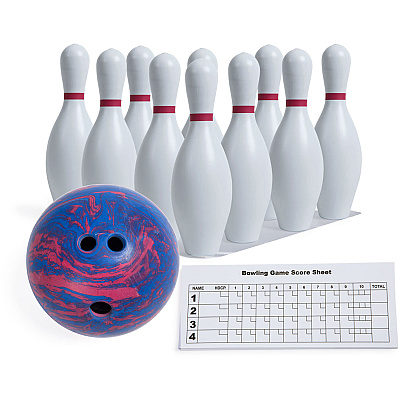 Champion Sports Plastic Bowling Ball & Pin Set (CSIBPSET)