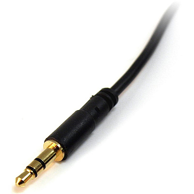 StarTech 3 Ft Slim 3.5mm Stereo Audio Cable Mm (MU3MMS)