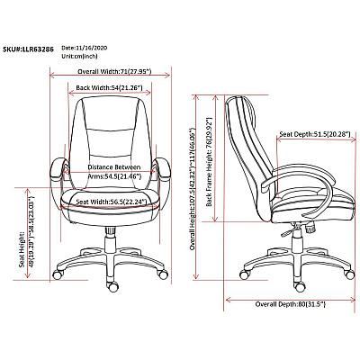 Lorell Westlake Series Executive High-Back Chair (LLR63286)