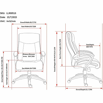 Lorell Executive High-Back Chair with Gun Metal Base (LLR69516)