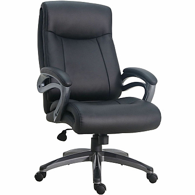 Lorell Executive High-Back Chair with Gun Metal Base (LLR69516)