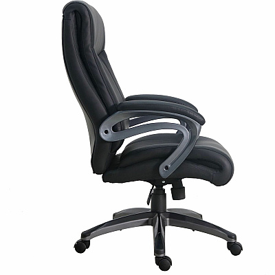 Lorell Executive High-Back Chair with Gun Metal Base (LLR69516)