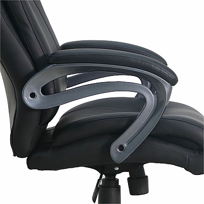 Lorell Executive High-Back Chair with Gun Metal Base (LLR69516)
