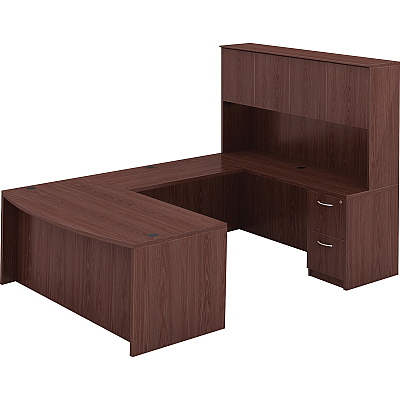 Lorell Essentials Series Bowfront Desk Shell (LLR69370)