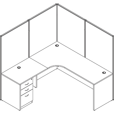 Lorell Essentials Series Rectangular Desk Shell (LLR69373)