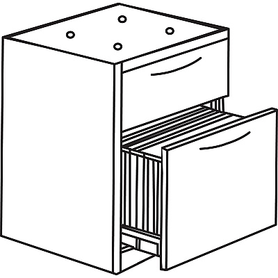 Lorell Essentials Series Box/File Hanging File Cabinet (LLR69432)