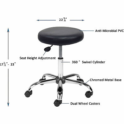 Lorell Backless Pneumatic-Lift Stool (LLR69513)