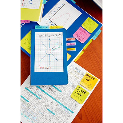 Post-it Grid-Lined Notes, 4 in x 6 in, White with Blue Grid (MMM660SSGRID)