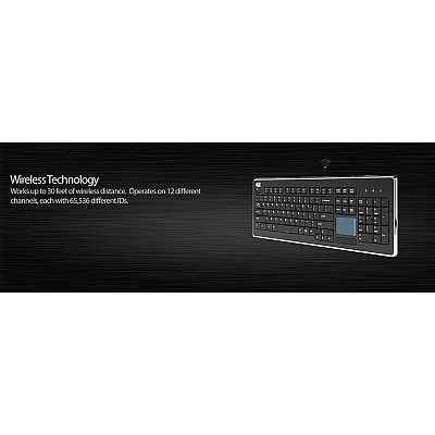 Adesso Wireless Full Size Touchpad Keyboard (WKB4400UB)