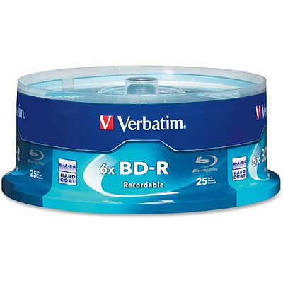 Verbatim 97457 Blu-ray Recordable Media - BD-R - 16x - 25 GB - 25 Pack Spindle