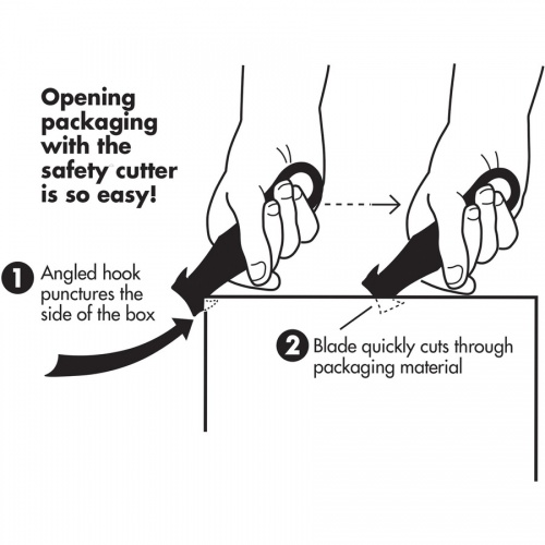 Garvey Steel Blade Plastic Handle Safety Cutter (091459)