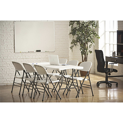 Cosco 6 foot Centerfold Blow Molded Folding Table (CSC14678WSP1)