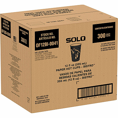 Solo 12 oz Bistro Design Hot Cups (SCCOF12BI0041)