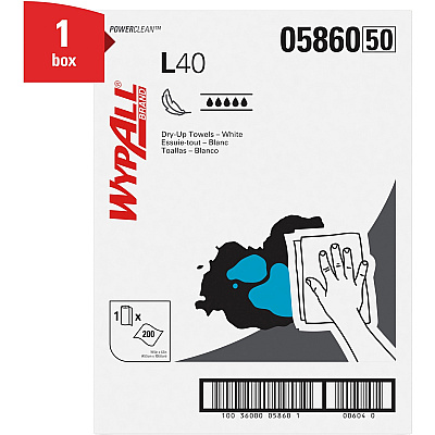 Wypall Power Clean L40 Extra Absorbent Towels (KCC05860)