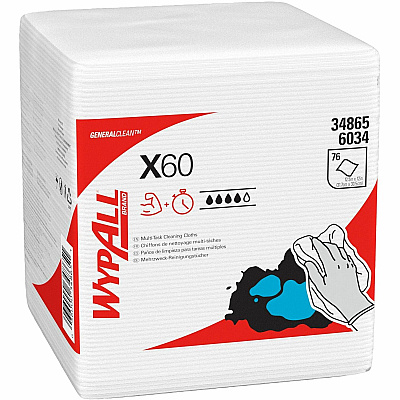 Wypall GeneralClean X60 Multi-Task Cleaning Cloths (KCC34865)