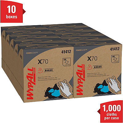 Wypall PowerClean X70 Medium Duty Cloths - Pop-Up Box (KCC41412)