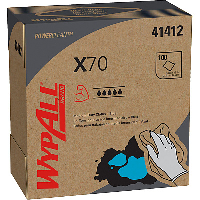 Wypall PowerClean X70 Medium Duty Cloths - Pop-Up Box (KCC41412)