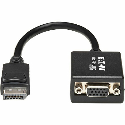 Eaton Tripp Lite Series DisplayPort to VGA Active Adapter Video Converter (M/F), 6-in. (15.24 cm) (P13406NVGA)