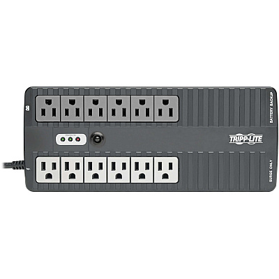 Tripp Lite 750VA 450W Standby UPS - 12 NEMA 5-15R Outlets, 120V, 50/60 Hz, USB, 5-15P Plug, Desktop / Wall Mount (INTERNET750U)