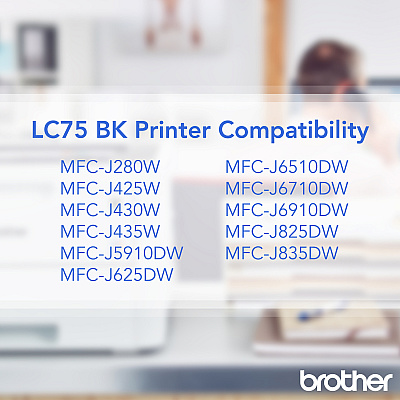 Brother LC75BK Original Ink Cartridge