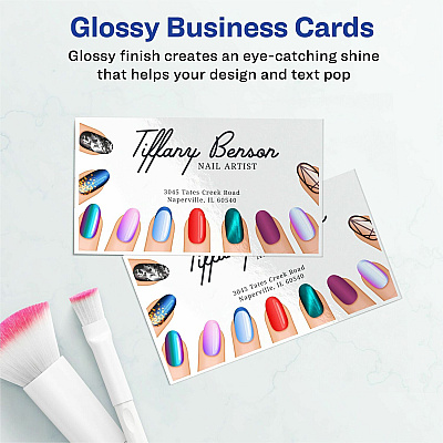 Avery Clean Edge Business Cards, 2" x 3.5" , Glossy, 200 (08859)