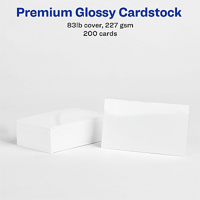 Avery Clean Edge Business Cards, 2" x 3.5" , Glossy, 200 (08859)