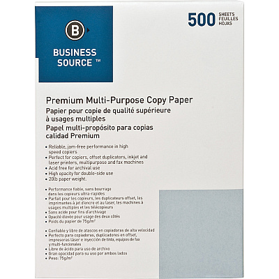 Business Source Premium Multipurpose Copy Paper (BSN36591PL)