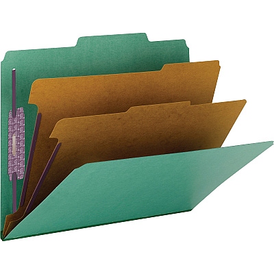 Smead Premium Pressboard Classification Folders with SafeSHIELD Coated Fastener Technology (SMD14201)
