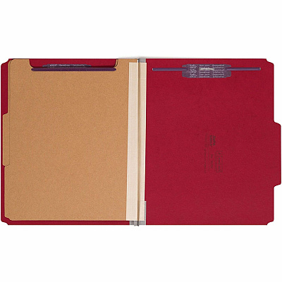 Smead Premium Pressboard Classification Folders with SafeSHIELD Coated Fastener Technology (SMD14202)