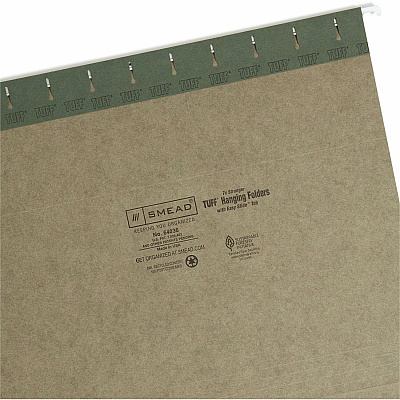 Smead TUFF 1/3 Tab Cut Letter Recycled Hanging Folder (SMD64036)