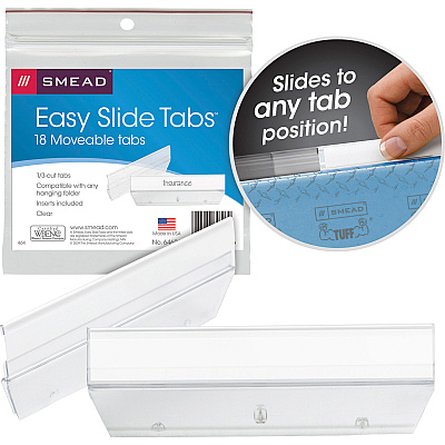 Smead Easy Slide Hanging Folder Tabs (SMD64626)