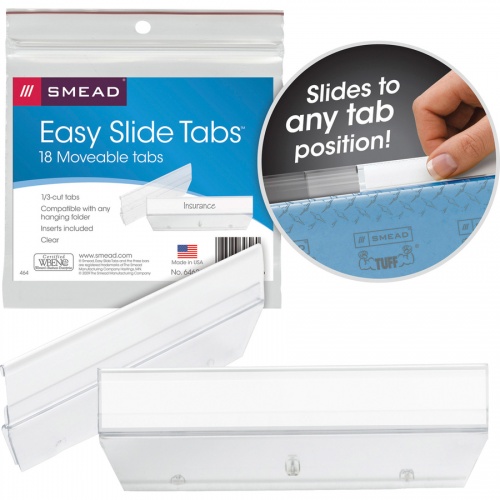 Smead Easy Slide Hanging Folder Tabs (64626)