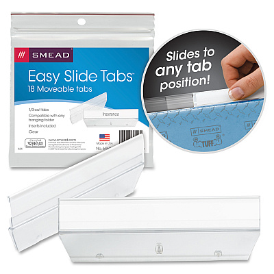 Smead Easy Slide Hanging Folder Tabs (SMD64626)