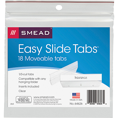 Smead Easy Slide Hanging Folder Tabs (SMD64626)