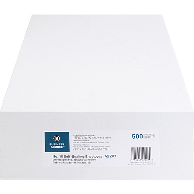 Business Source No.10 Standard Window Invoice Envelopes (BSN42207)