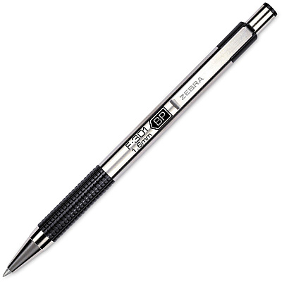 Zebra STEEL 3 Series F-301 Retractable Ballpoint Pen (ZEB27310)