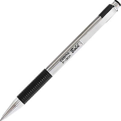 Zebra STEEL 3 Series F-301 Retractable Ballpoint Pen (ZEB27310)