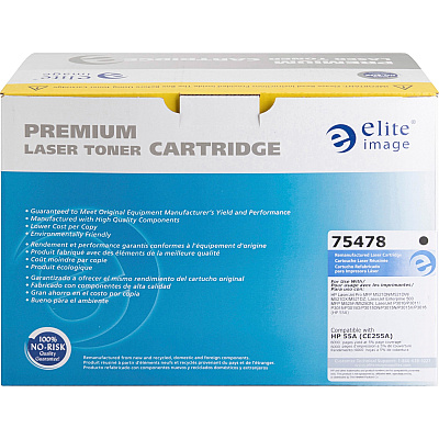 Elite Image Remanufactured Laser Toner Cartridge - Alternative for HP 55A (CE255A) - Black - 1 Each (ELI75478)