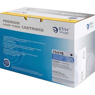 Elite Image Remanufactured Laser Toner Cartridge - Alternative for HP 55A (CE255A) - Black - 1 Each (ELI75478)
