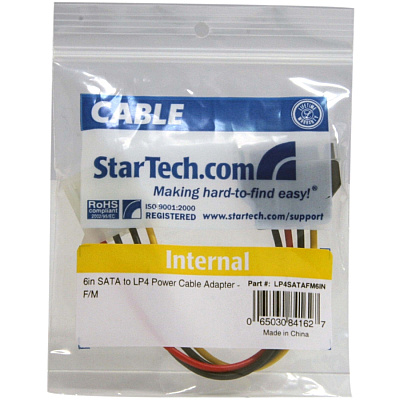 StarTech 6in Sata To Lp4 Power Cable Adapter Fm (LP4SATAFM6IN)
