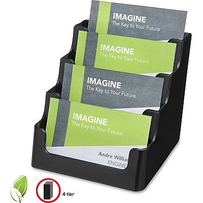 deflecto 4 Tier Business Card Holder (DEF90404)