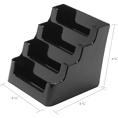 deflecto 4 Tier Business Card Holder (DEF90404)