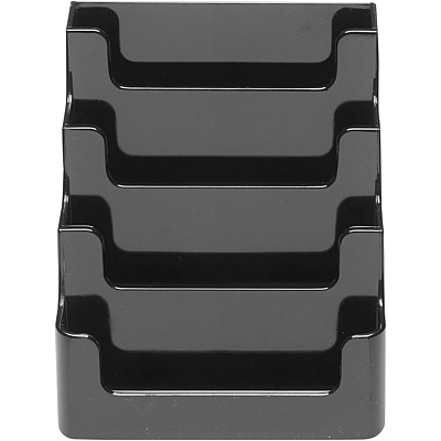 deflecto 4 Tier Business Card Holder (DEF90404)
