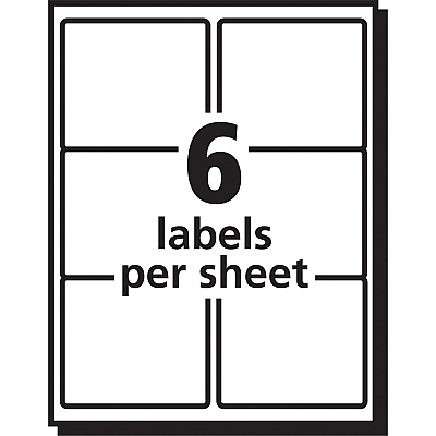 Avery Clear Shipping Labels, Sure Feed, 3-1/3" x 4" , 60 Labels (AVE18664)
