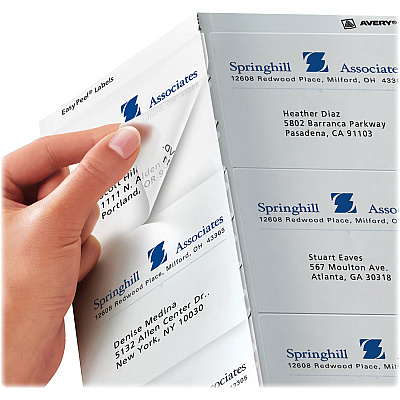 Avery Clear Shipping Labels, Sure Feed, 3-1/3" x 4" , 60 Labels (AVE18664)