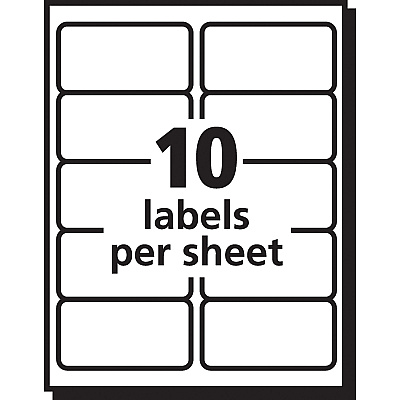 Avery Shipping Labels, Sure Feed, 2" x 4" , 100 Clear Labels (AVE18663)