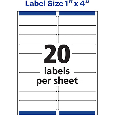 Avery Easy Peel Inkjet Printer Mailing Labels (AVE18661)