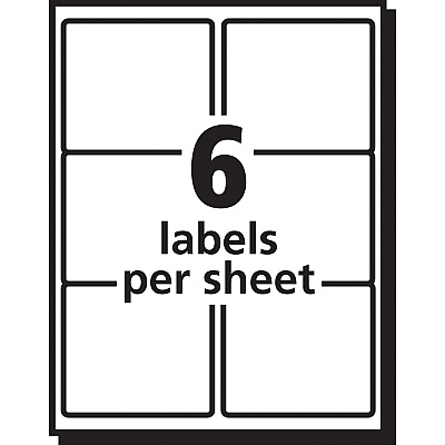 Avery Clear Shipping Labels, Sure Feed, 3-1/3" x 4" 300 Labels (AVE15664)