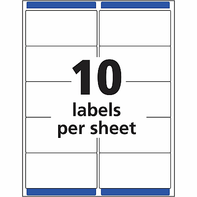 Avery Clear Shipping Labels, Sure Feed, 2" x 4" , 100 Labels (AVE15663)