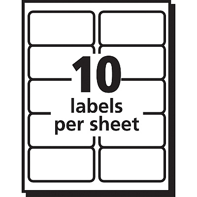 Avery Clear Shipping Labels, Sure Feed, 2" x 4" , 100 Labels (AVE15663)